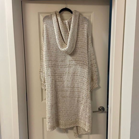 Free People Cream Hooded Cardigan - Picture 5 of 5